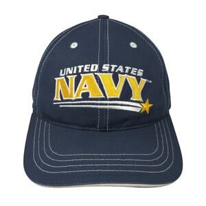 United States Navy Baseball Cap Blue One Size Adjustable Embroidered Patriotic